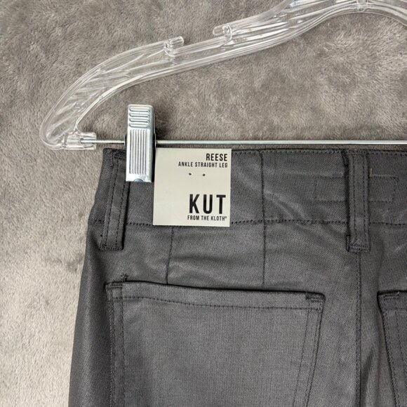 KUT From The Kloth Reese Ankle Straight Leg Pants Women’s 0 Gray Minimalist Chic - Picture 8 of 8